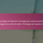 Punteggio di Pallavolo: Punteggio per partite giovanili, Punteggio per partite di adulti, Punteggio per squadre miste